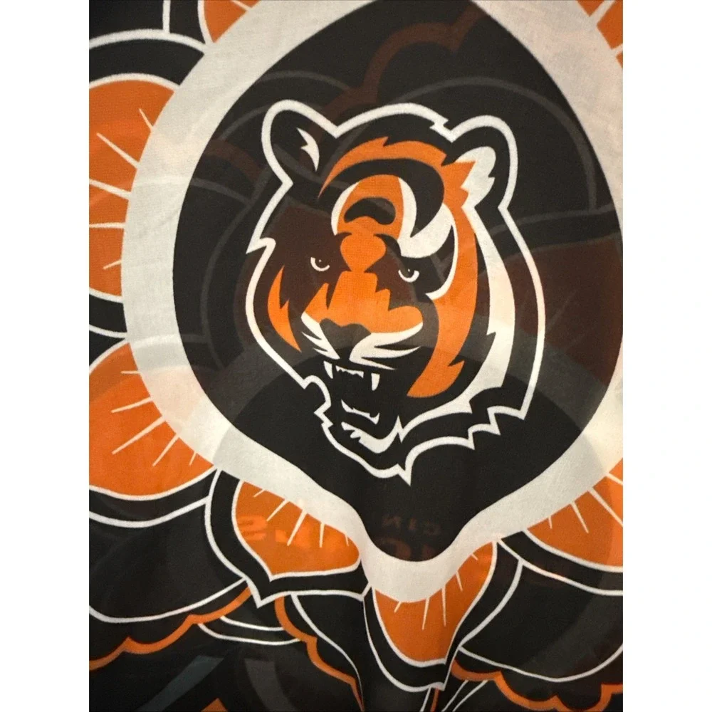 Cincinnati Bengals Littlearth NFL Sheer Caftan with Flower Design One Size